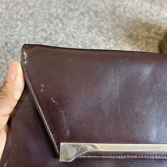 Vintage Susan Gail Clutch Shoulder Crossbody Leather Purse Bag Brown - Picture 3 of 8